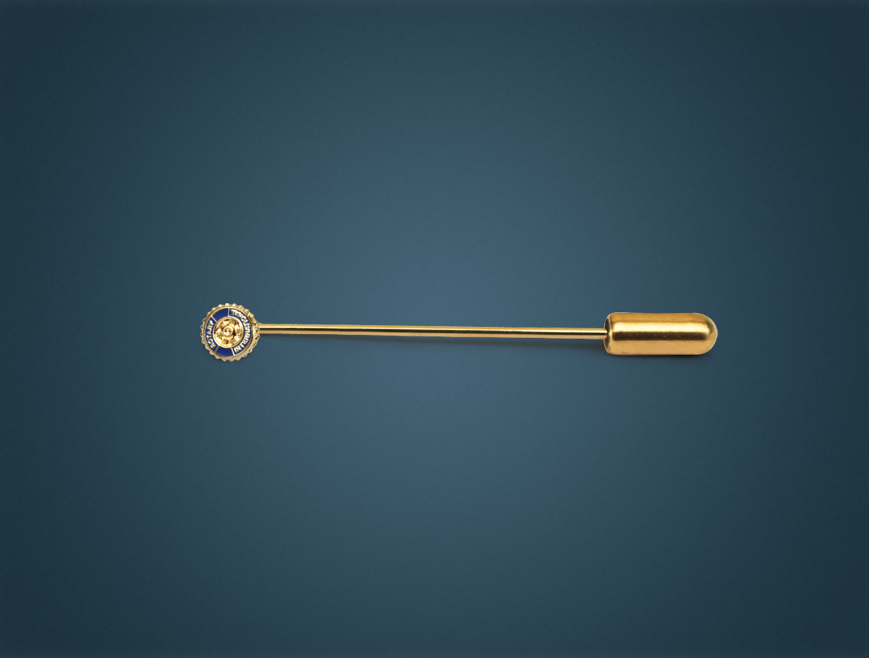 Miniature Rotary Emblem With Long Pin 