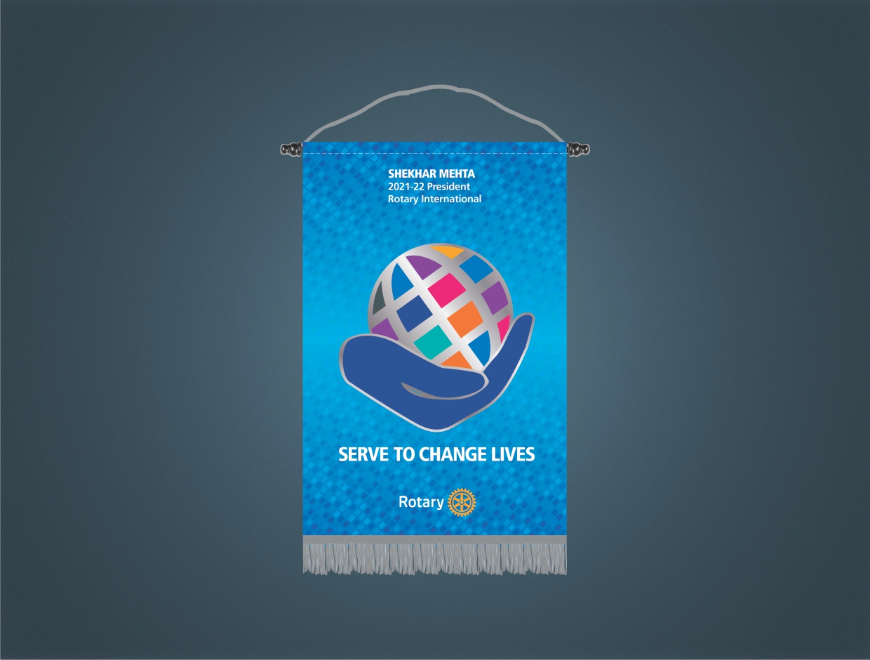 Rotary Theme 2021-22 Podium Banner